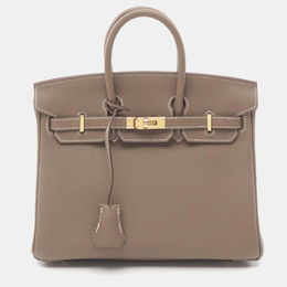 Hermes: Коричневая сумка-шоппер  Birkin 25