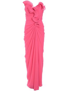 Badgley Mischka: Платье с оборками 