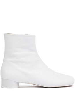 MM6 Maison Margiela: Белые ботинки 