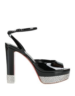 Christian Louboutin: Чёрные сандалии 