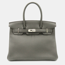 Hermes: Коричневая сумка-шоппер  Birkin 30