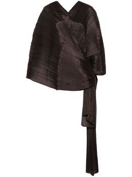 Pleats Please Issey Miyake: Коричневый топ 