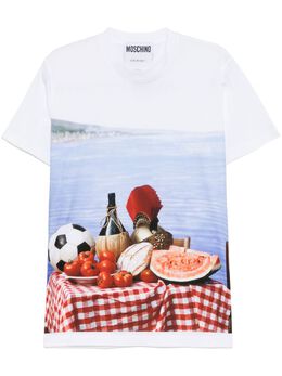 Moschino: Футболка с принтом 