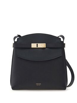 Ferragamo: Чёрная сумка через плечо 