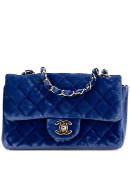 CHANEL Pre-Owned: Голубая сумка через плечо 
