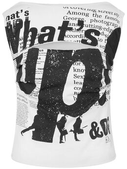Moschino: Топ с принтом 