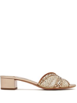 Aquazzura: Бежевые сабо 