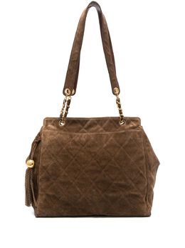 CHANEL Pre-Owned: Коричневая сумка-шоппер 