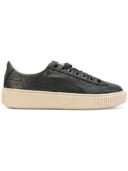 PUMA: Чёрные кроссовки  Basket