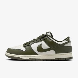 Nike: Зелёные кроссовки  Dunk Low Retro