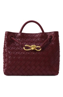 Bottega Veneta: Бордовая сумка 