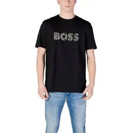 Hugo Boss: Чёрная футболка 