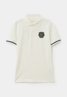 Lacoste: Белое поло 