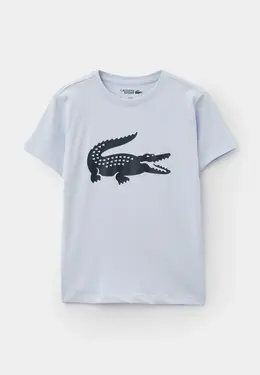 Lacoste: Голубая футболка 