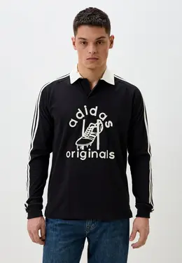 adidas Originals: Чёрное поло 