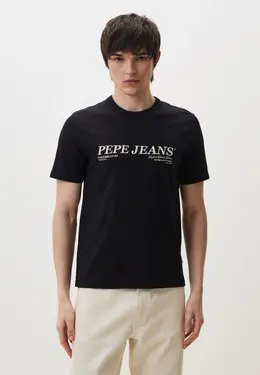 Pepe Jeans: Чёрная футболка 