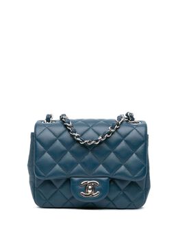 CHANEL Pre-Owned: Голубая сумка через плечо 