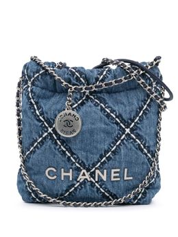 CHANEL Pre-Owned: Голубая сумка 