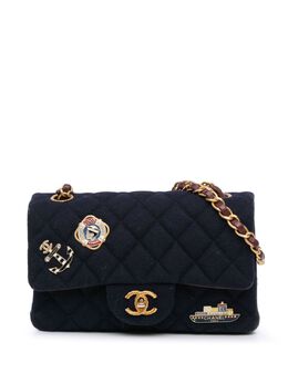 CHANEL Pre-Owned: Голубая сумка через плечо 