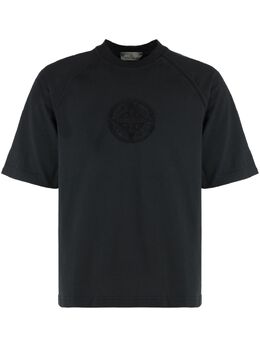 Stone Island: Чёрная футболка  Compass