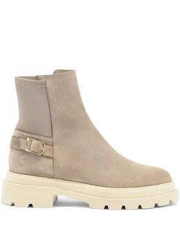 Santoni: Бежевые ботинки 