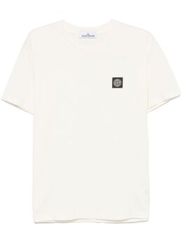 Stone Island: Белая футболка 