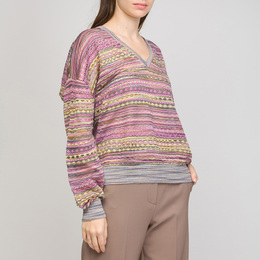 M Missoni: Фиолетовый свитер 