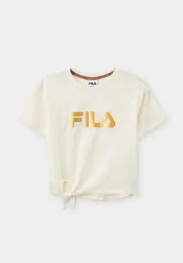 Fila: Бежевая футболка 