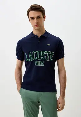 Lacoste: Синее поло 