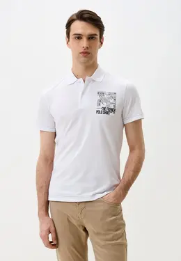 Lacoste: Белое поло 