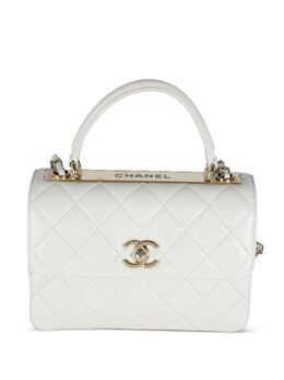 CHANEL Pre-Owned: Белая сумка-шоппер 