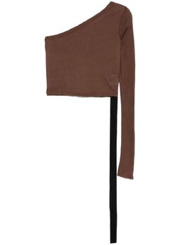 Rick Owens DRKSHDW: Коричневый топ 
