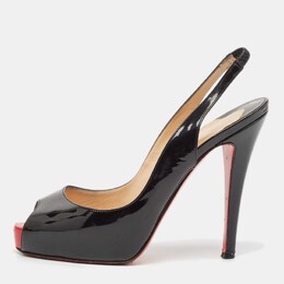 Christian Louboutin: Чёрные сандалии 