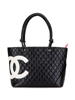 CHANEL Pre-Owned: Чёрная сумка-шоппер 