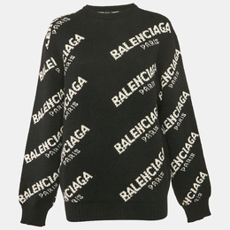 Balenciaga: Чёрный свитер 