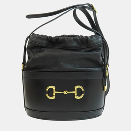 Gucci: Чёрная сумка  Horsebit