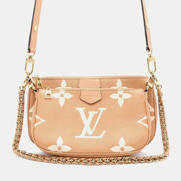 Louis Vuitton: Бежевая сумка  Pochette Accessoires