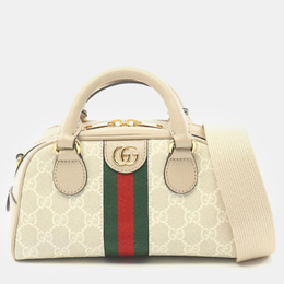 Gucci: Бежевая сумка  Ophidia GG