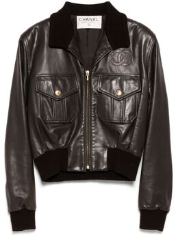 CHANEL Pre-Owned: Коричневая куртка 