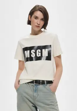 MSGM: Белая футболка 