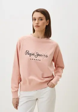 Pepe Jeans: Розовый свитшот 