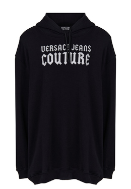 VERSACE JEANS COUTURE: Чёрная толстовка 