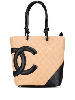 CHANEL Pre-Owned: Коричневая сумка-шоппер 