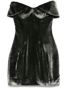 Mugler: Бархатное платье 