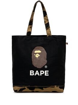 A BATHING APE®: Чёрная сумка-шоппер 