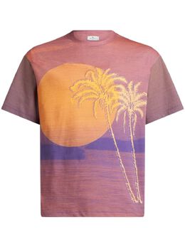 ETRO: Фиолетовая футболка 