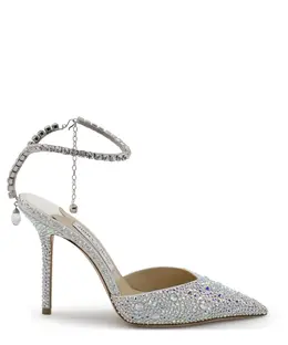 Jimmy Choo: Серебристые туфли  Saeda 100