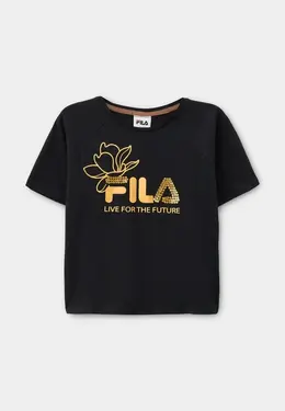 Fila: Чёрная футболка 