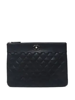 CHANEL Pre-Owned: Чёрный клатч 