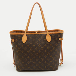 Louis Vuitton: Коричневая сумка  Neverfull MM